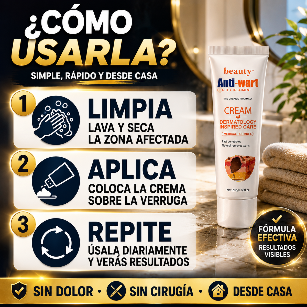 DermaClear™ — Elimina verrugas y lunares desde la raíz, sin dolor y sin cicatrices